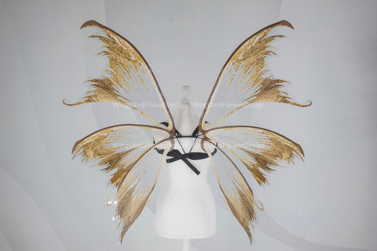 Gold yellow Swallowtail  butterfly wings, butterfly fairy wings, costume wings, Fairy wings, gold yellow Swallowtail, halloween