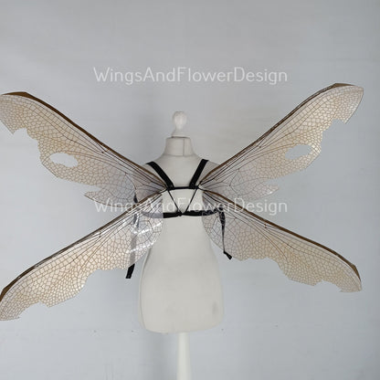 Dragonfly tattered torn butterfly brown wings, elf wings, fairy wings, wings Photo Prop, butterfly wings, fantasy halloween, magical fairy,
