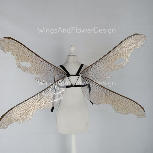 Dragonfly tattered torn butterfly brown wings, elf wings, fairy wings, wings Photo Prop, butterfly wings, fantasy halloween, magical fairy,