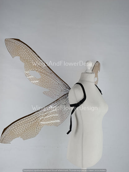 Dragonfly tattered torn butterfly brown wings, elf wings, fairy wings, wings Photo Prop, butterfly wings, fantasy halloween, magical fairy,