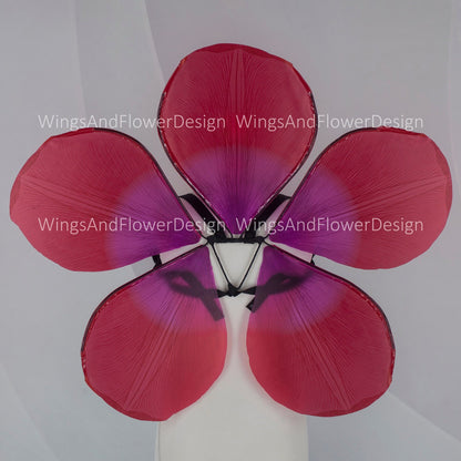 Red flowers fairy butterfly Unique Design wings, costume flowers wings  For Party Or Photoshoot, Fairy wings, red wings, fantasy halloween