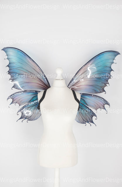 Blue pink purple Swallowtail butterfly wings, butterfly fairy wings, costume wings, Fairy wings, Pink Swallowtail, halloween