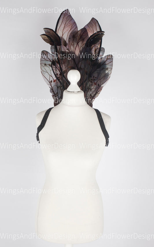 Butterfly brown forest fairy leaves wings, wings Photo Prop, wedding wings, butterfly magical fairy wings, fantasy halloween