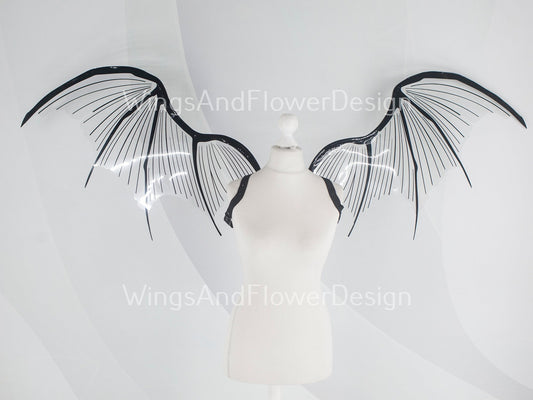 Transparent bat vampire demon wings, fairy wings, fantasy Halloween fantasy, magical fairy clear wings