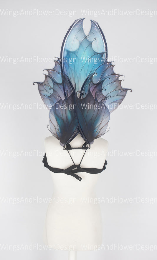 Blue pink purple Swallowtail butterfly wings, butterfly fairy wings, costume wings, Fairy wings, Pink Swallowtail, halloween