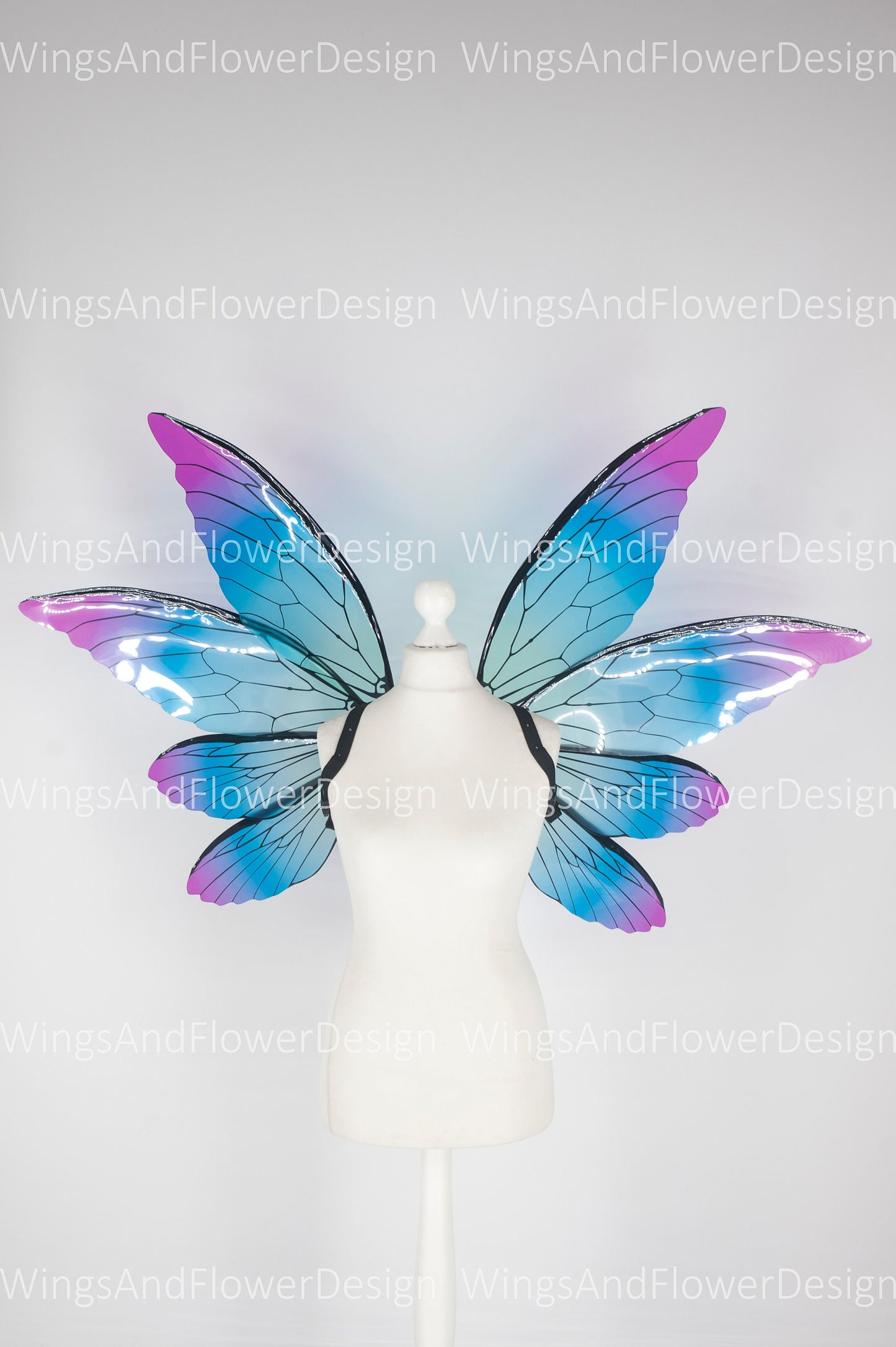 Butterfly blue green pink wings, elf fairy wings, wings Photo Prop, wedding wings, fantasy halloween, fantasy, magical fairy