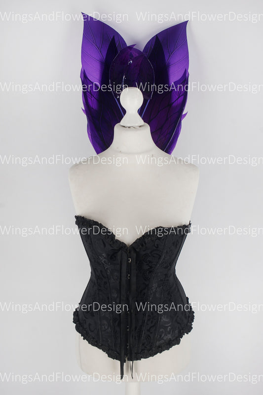 Butterfly purple forest fairy leaves wings, wings Photo Prop, wedding wings, butterfly magical fairy wings, fantasy halloween