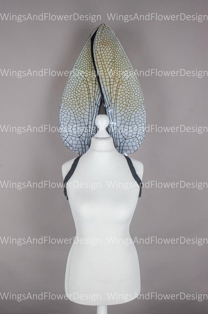 Brown white dragonfly wings, butterfly brown wings, elf fairy wings, wings Photo Prop, butterfly wings, fantasy halloween, magical fairy