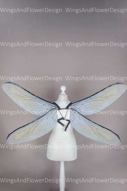 Brown white dragonfly wings, butterfly brown wings, elf fairy wings, wings Photo Prop, butterfly wings, fantasy halloween, magical fairy