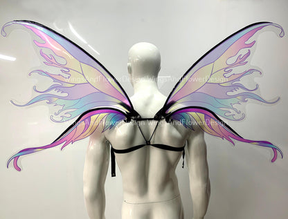 Rainbow butterfly wings, elf wings, fairy wings, wings Photo Prop, butterfly fairy wings, fantasy halloween, fantasy, magical fairy
