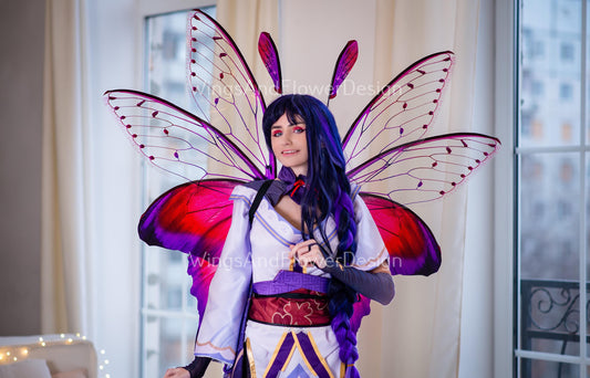 Pink butterfly wings, pink purple  butterfly fairy wings, costume wings, pink fairy wings, Pink Swallowtail, Halloween