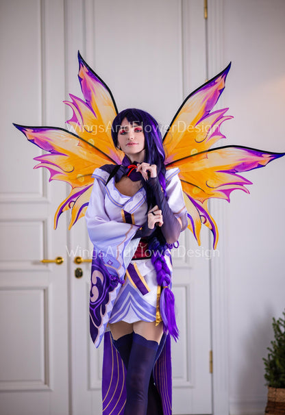 Purple yellow butterfly dragonfly pink phoenix bird wings, costume wings, blue fairy wings,  Halloween