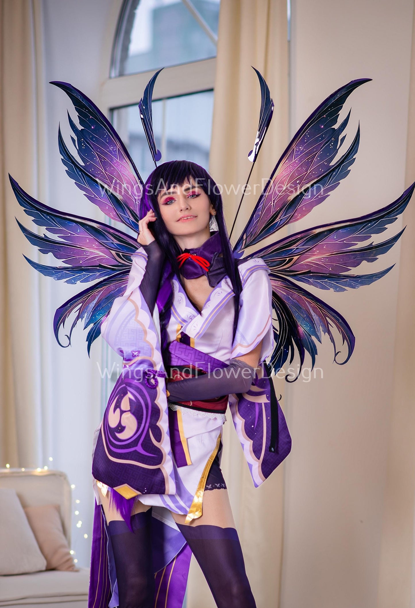 Cosmic butterfly purple lilac night galaxy fairy leaves feather wings, wings Photo Prop, magical fantasy halloween photoshoots themed events