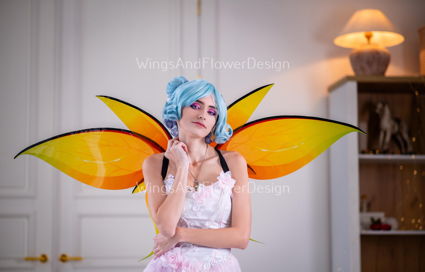 Yellow butterfly wings, yellow butterfly fairy wings, costume wings, Fairy wings, yellow swallowtail, halloween Fantasy Design