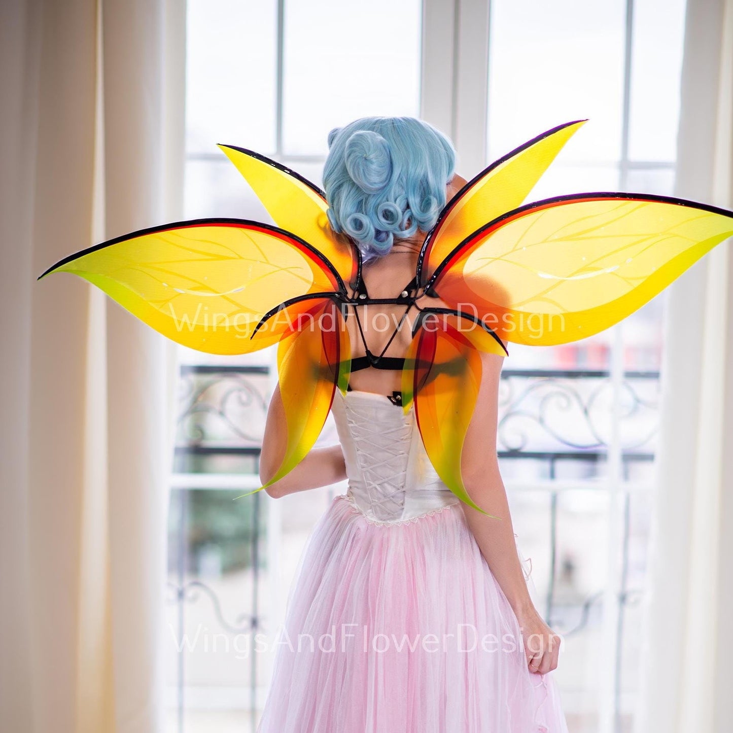 Yellow butterfly wings, yellow butterfly fairy wings, costume wings, Fairy wings, yellow swallowtail, halloween Fantasy Design
