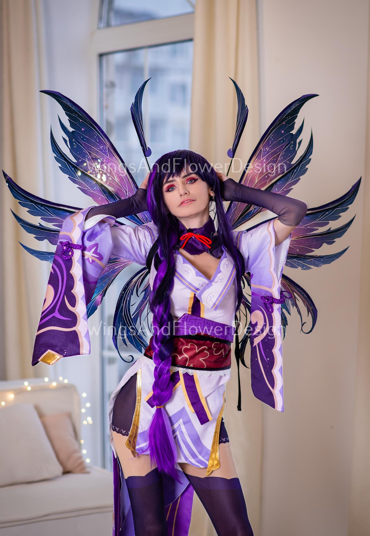 Cosmic butterfly purple lilac night galaxy fairy leaves feather wings, wings Photo Prop, magical fantasy halloween photoshoots themed events