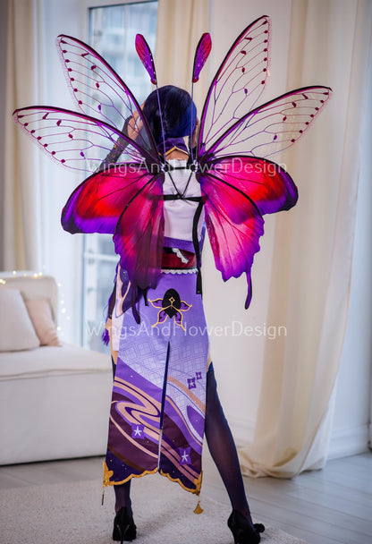 Pink butterfly wings, pink purple  butterfly fairy wings, costume wings, pink fairy wings, Pink Swallowtail, Halloween