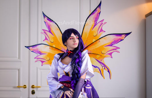 Purple yellow butterfly dragonfly pink phoenix bird wings, costume wings, blue fairy wings,  Halloween