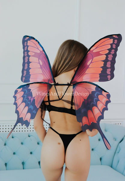 Red Swallowtail butterfly wings, butterfly fairy wings, costume wings, Fairy wings, Blue Swallowtail, Blue wings, fantasy halloween