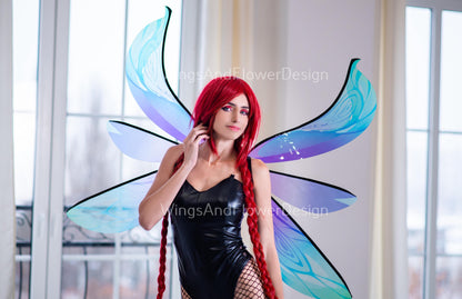 Blue purple green butterfly dragonfly elf  fairy wings, wings Photo Prop, wedding wings, fantasy halloween magical fairy